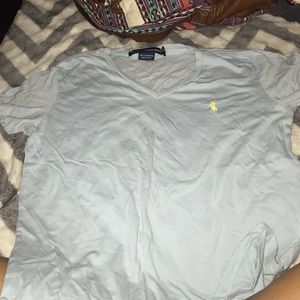 Baby Blue V-Neck Ralph Lauren Shirt